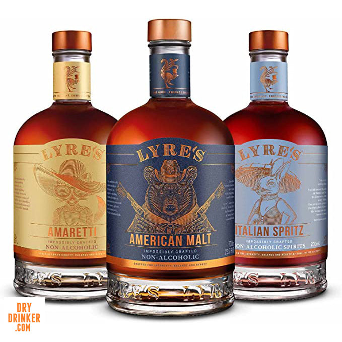 Lyre's The Masters Set | American Malt, Italian Spritz, Amaretti | Non Alcohol Spirit