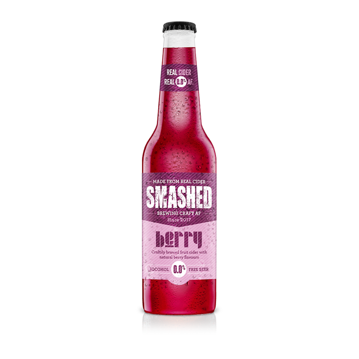 Smashed British Alcohol Free Berry Cider - Award Winning Craft Berry Cider