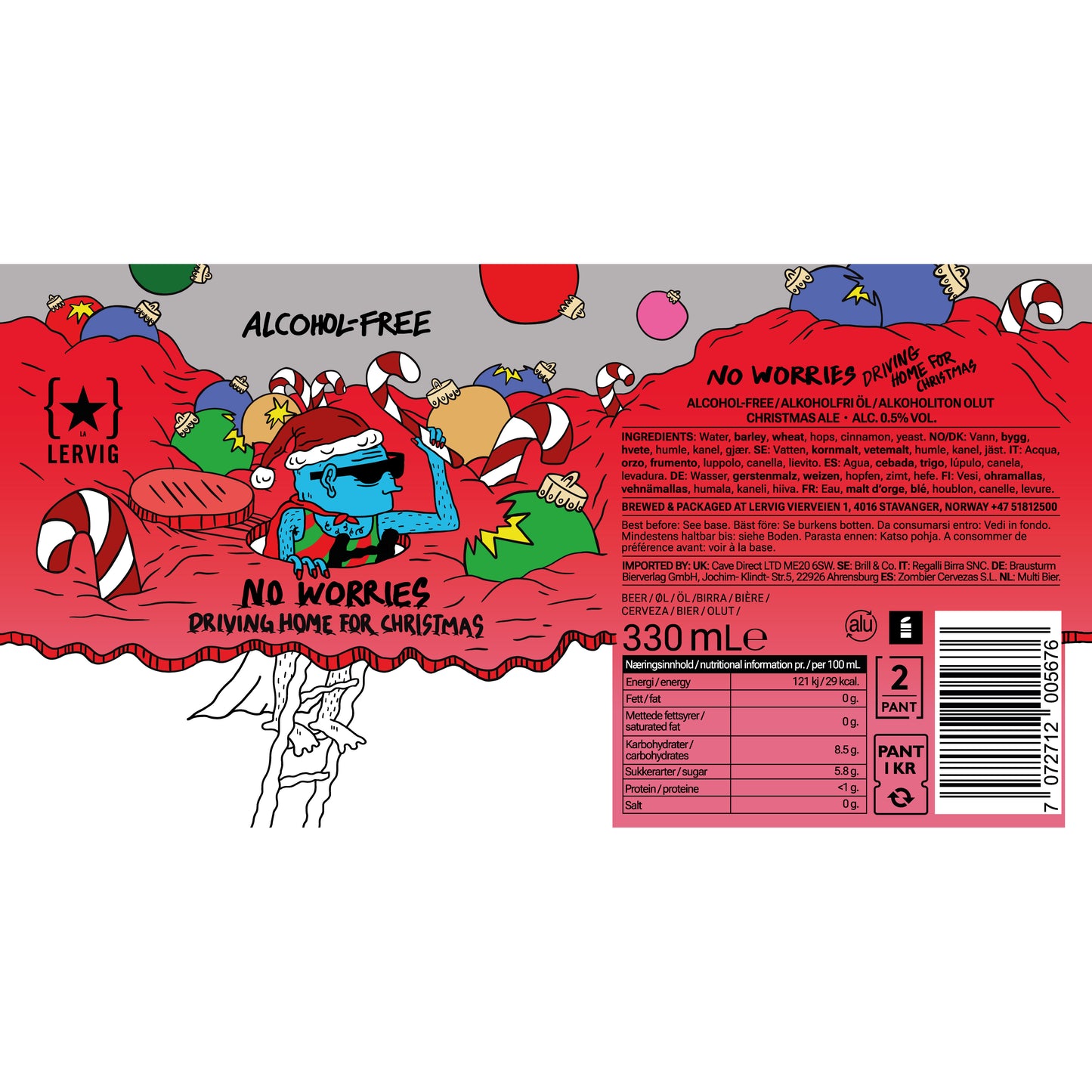 Lervig No Worries Driving Home For Christmas - Non Alcoholic Christmas Ale