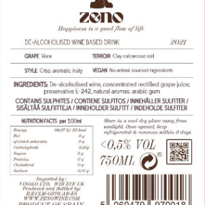 Zeno Alcohol Liberated White - Non Alcoholic White Wine