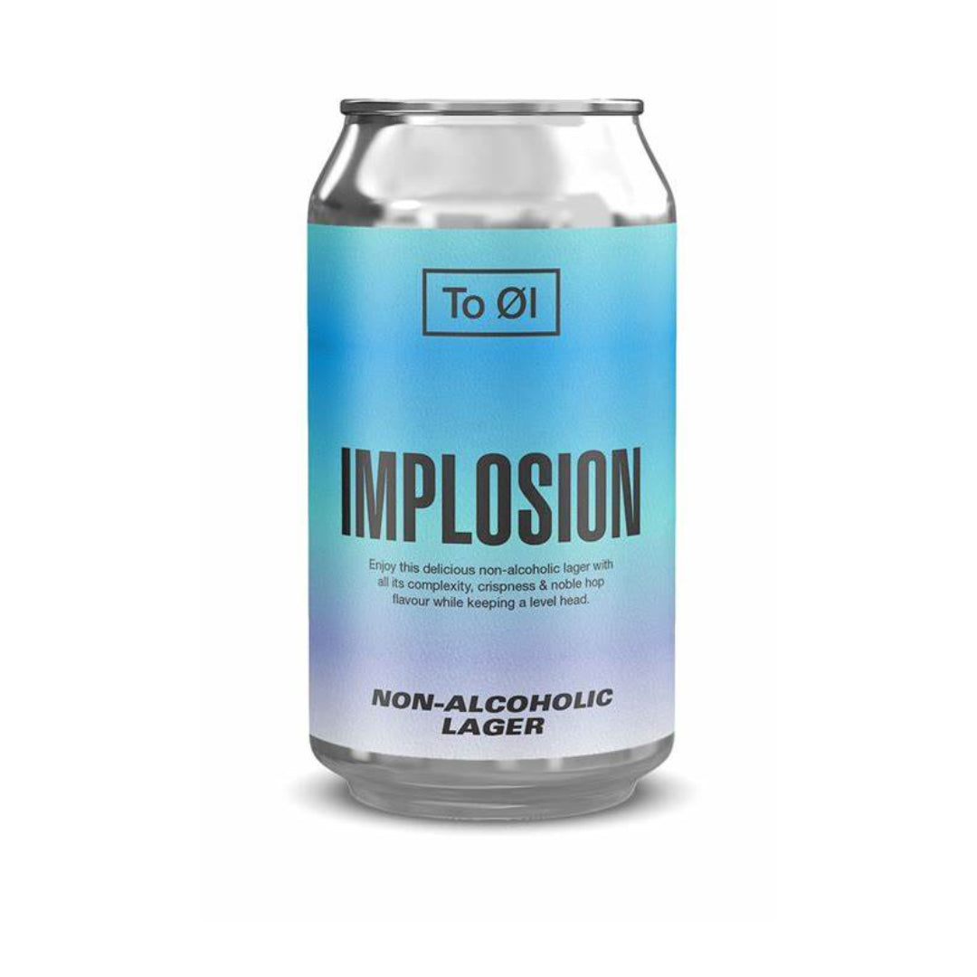 To Øl – Implosion: Lager – Non Alcoholic Lager