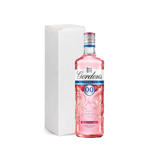 Gordon's Alcohol Free Pink Gin Alternative - Includes Premium White Gift Box