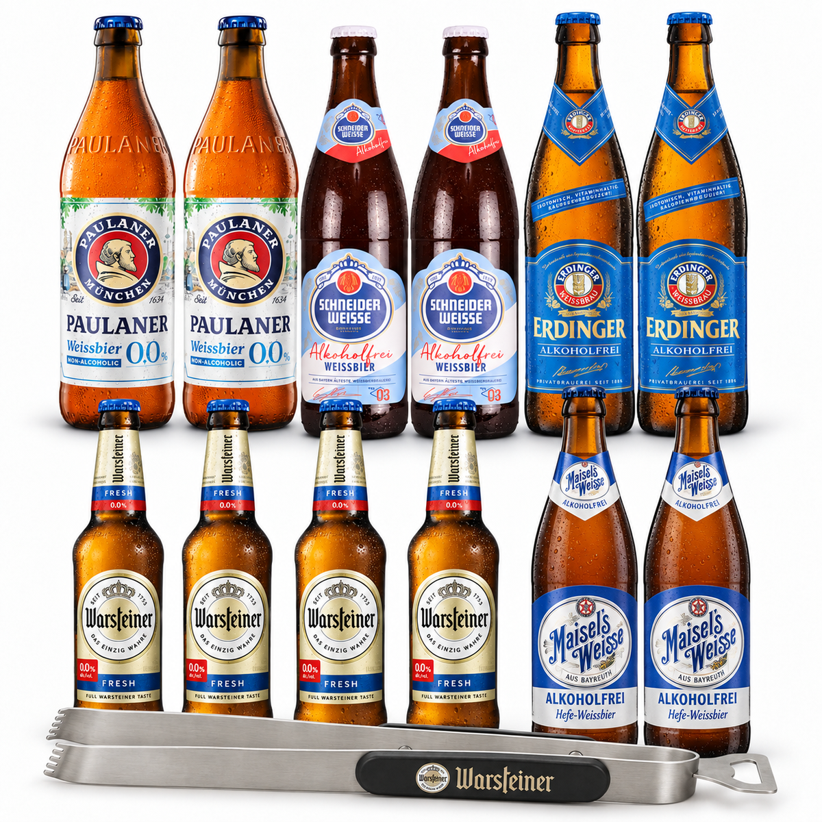 German Grill Box: 12 Alcohol Free German Beers with Warsteiner BBQ Tongs