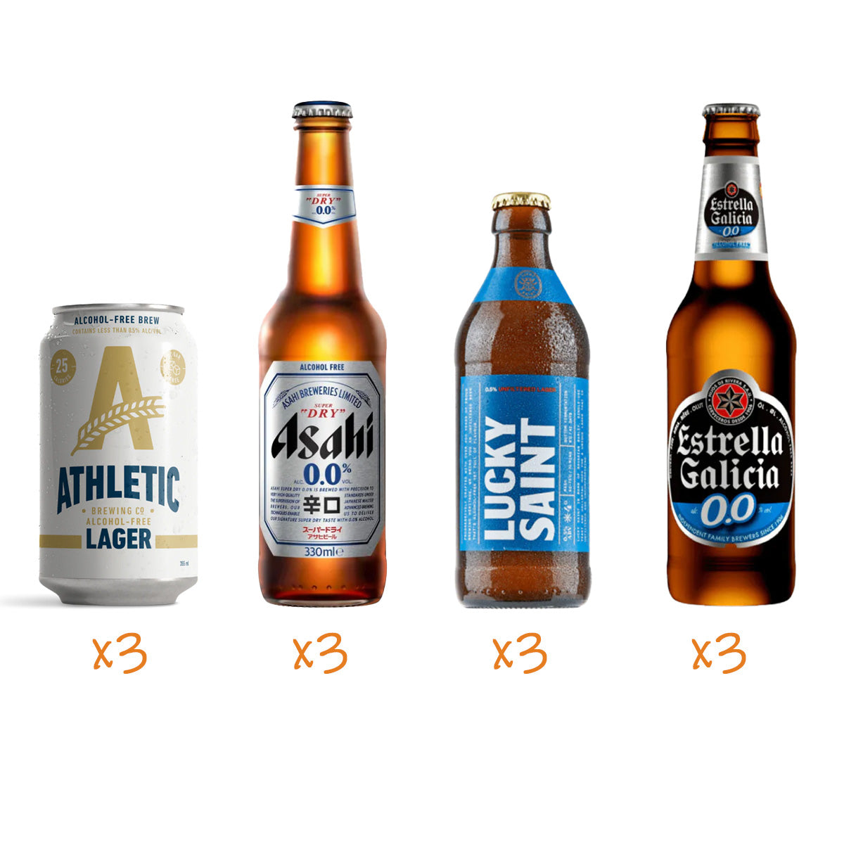 Cold Classics - Best Selling Lager Alcohol Free Beer Box - Mixed Case 12 Pack