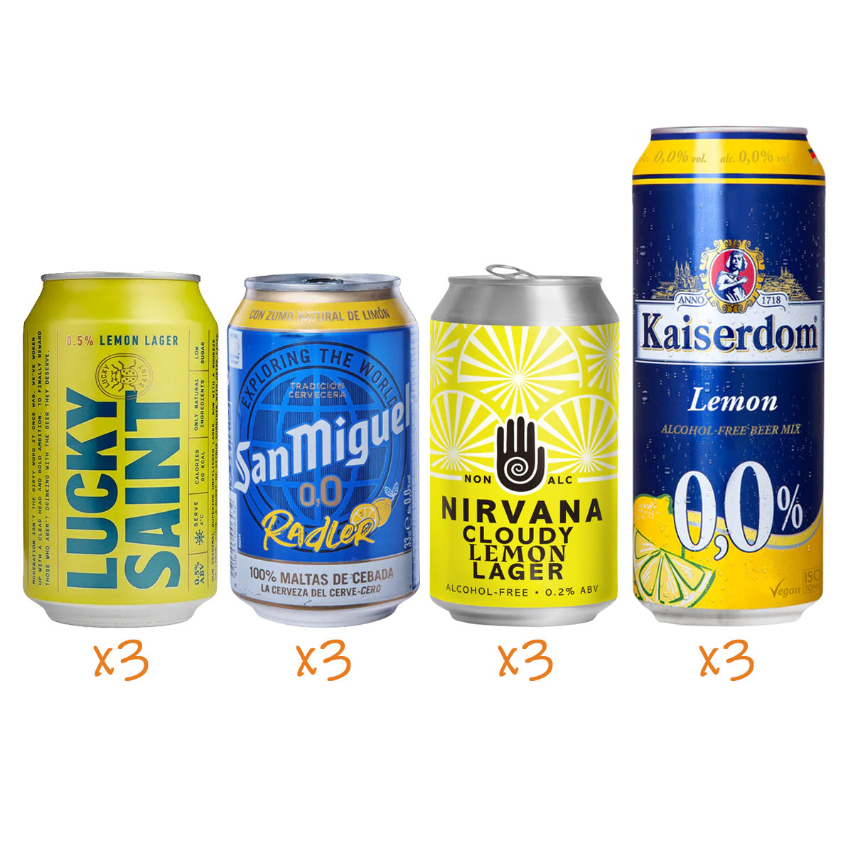 Squeeze Box - Lemon Radler Alcohol Free Beer Box - Mixed Case 12 Pack