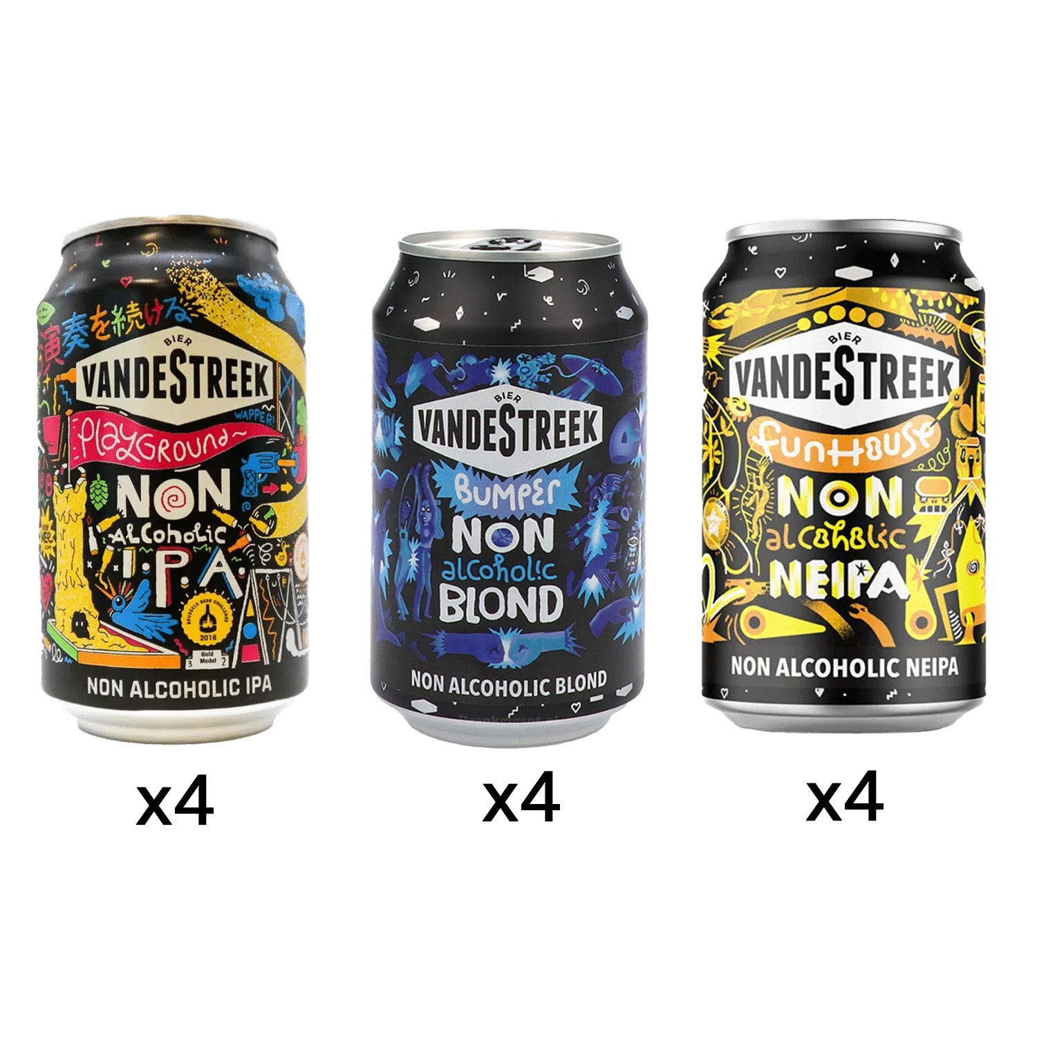 vandeStreek “Triple Play” Mixed Case – Alcohol Free Beer