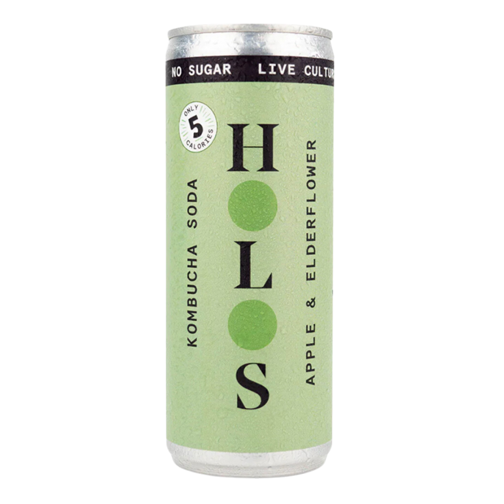 HOLOS Kombucha Soda Apple & Elderflower [250ml Cans]