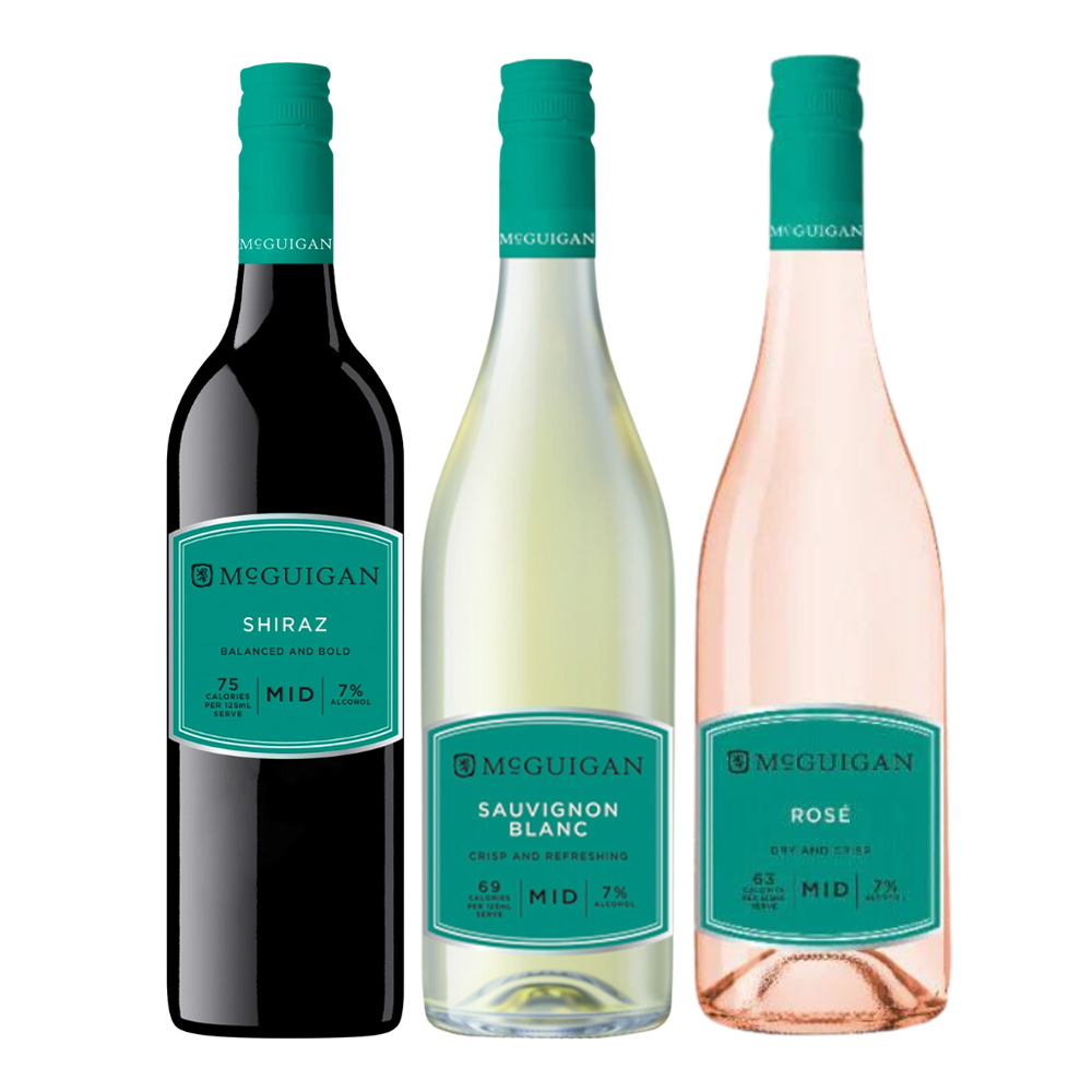 McGuigan Mid Mixed Case Lower Alcohol Wine (3 Bottles)