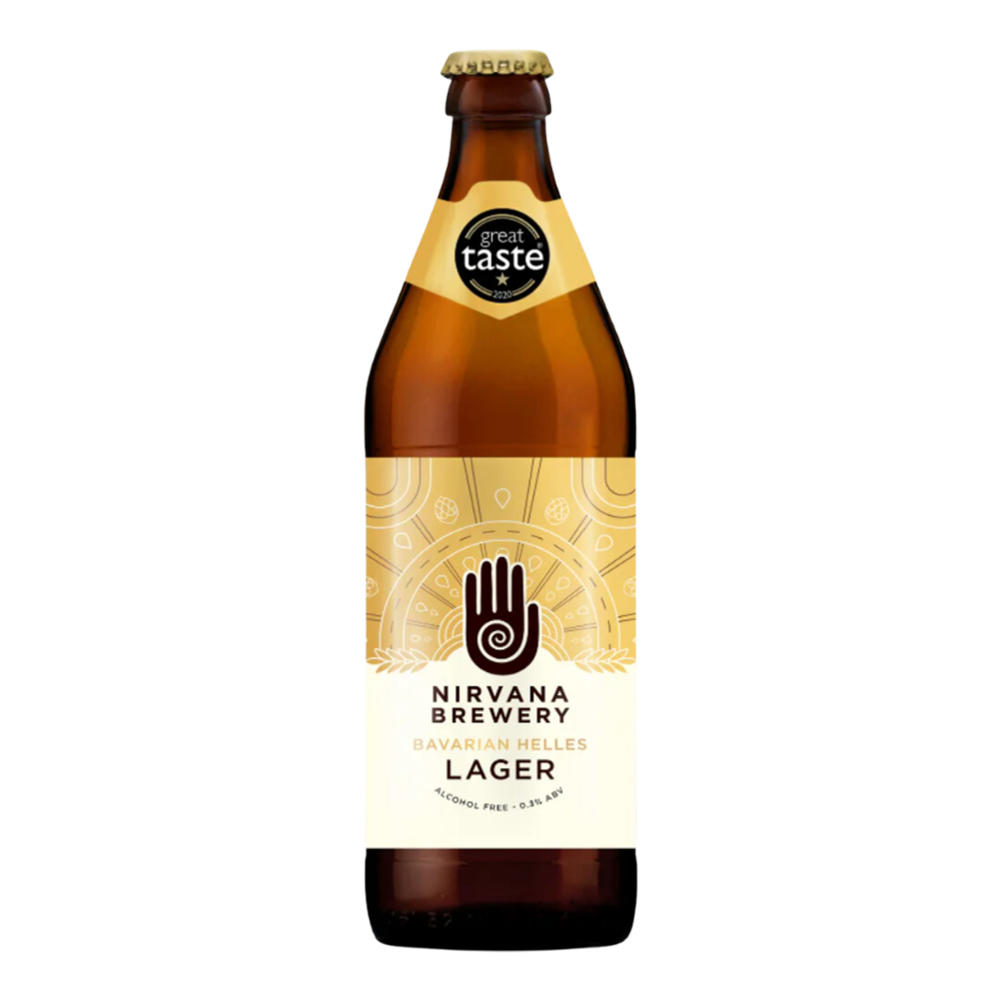 Nirvana Brewery Bavarian Helles Lager - Non Alcoholic Lager 500ml