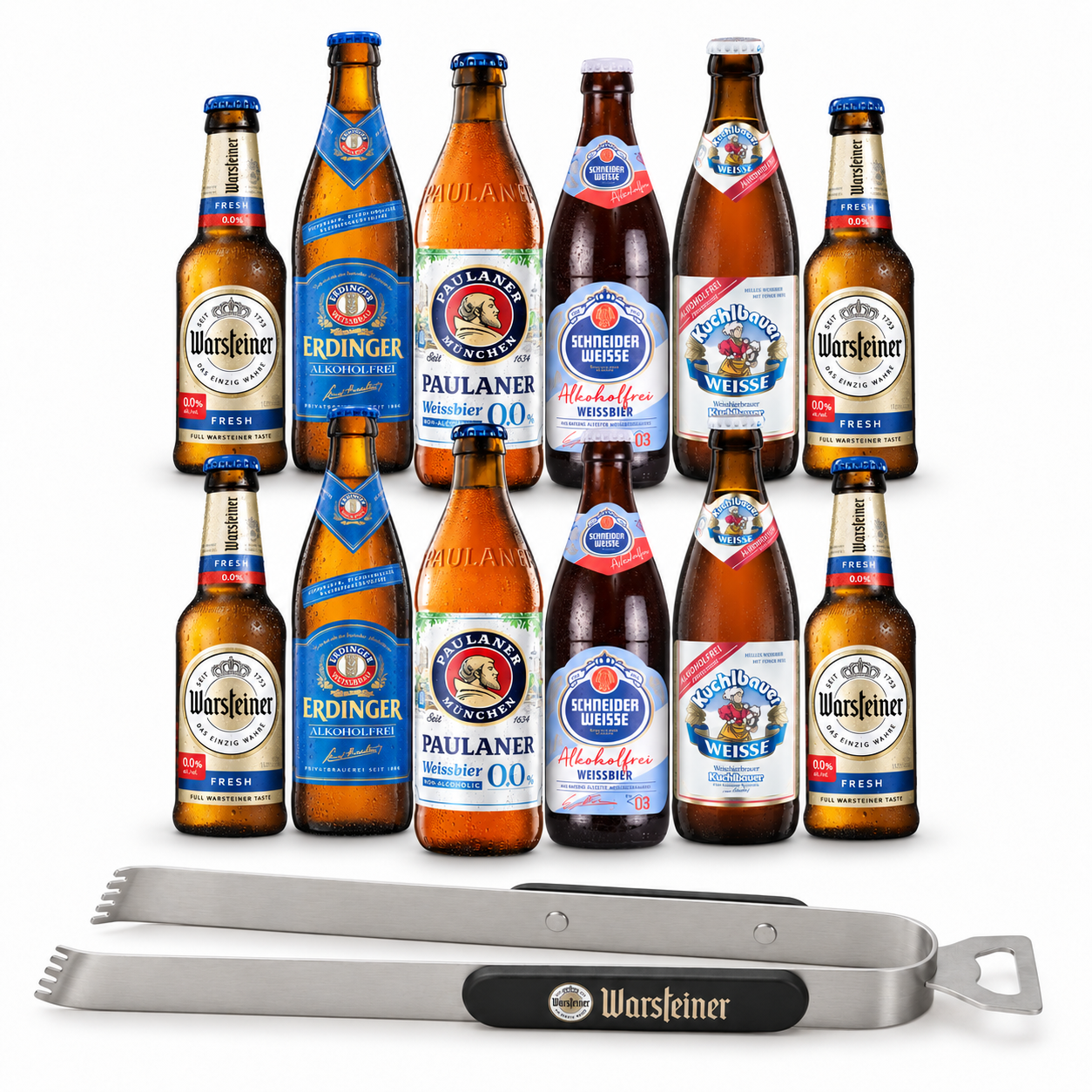 German Grill Box: 12 Alcohol Free German Beers with Warsteiner BBQ Tongs