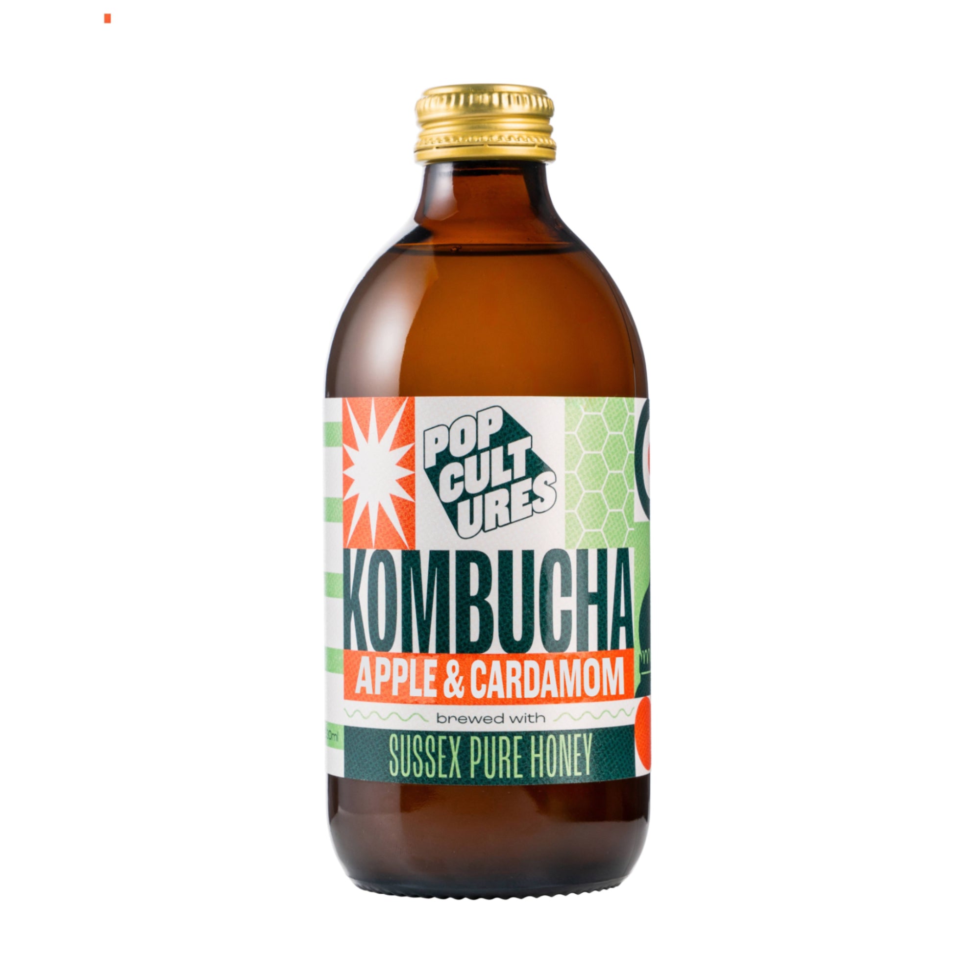 Pop Cultures Apple & Cardamom Kombucha - Luxury Alcohol Free Drink