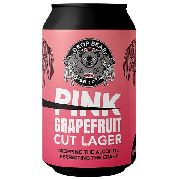 Drop Bear Pink Grapefruit Cut Lager alcohol free lager