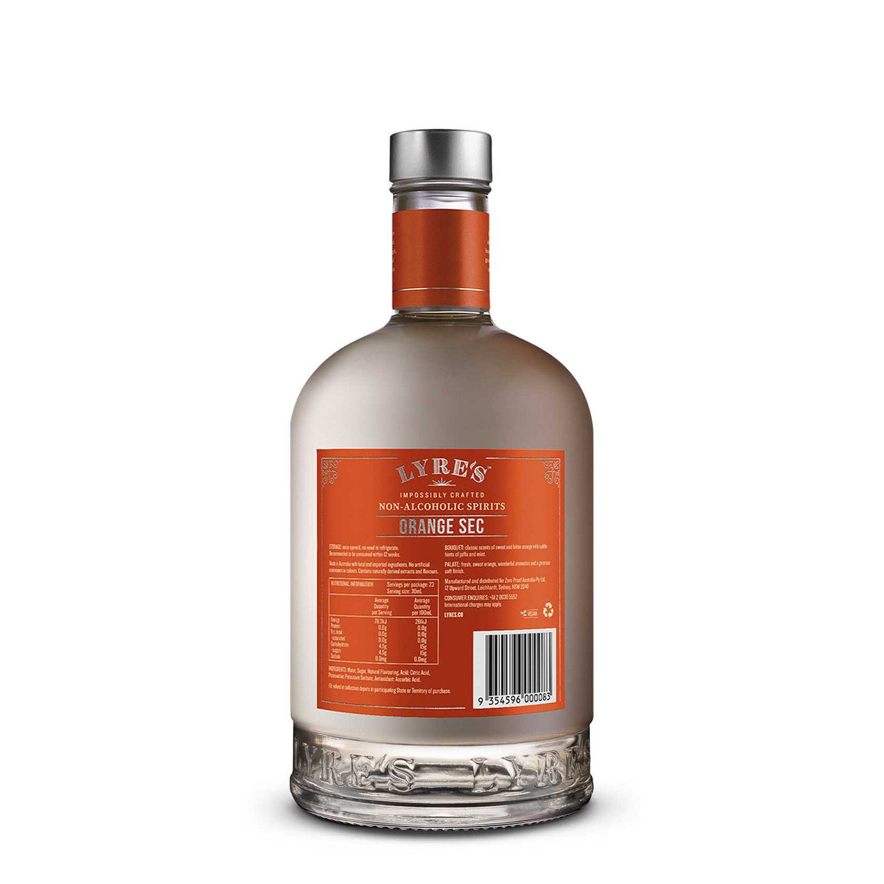 Lyres Orange Sec - Non-Alcoholic -  Triple Sec Style