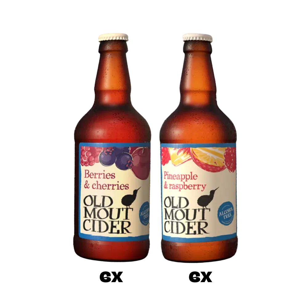 Old Mout Fruity Cider No Alcohol Mixed Case (12 Bottles)