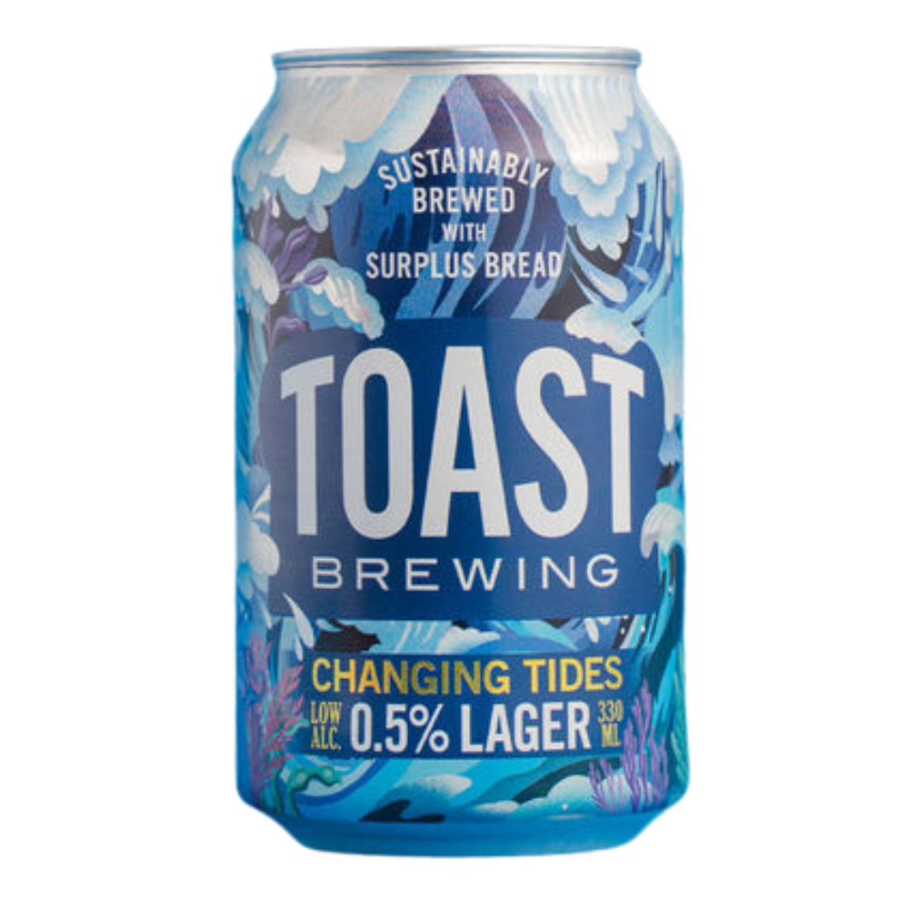 Toast Brewing Changing Tides Lager alcohol free lager