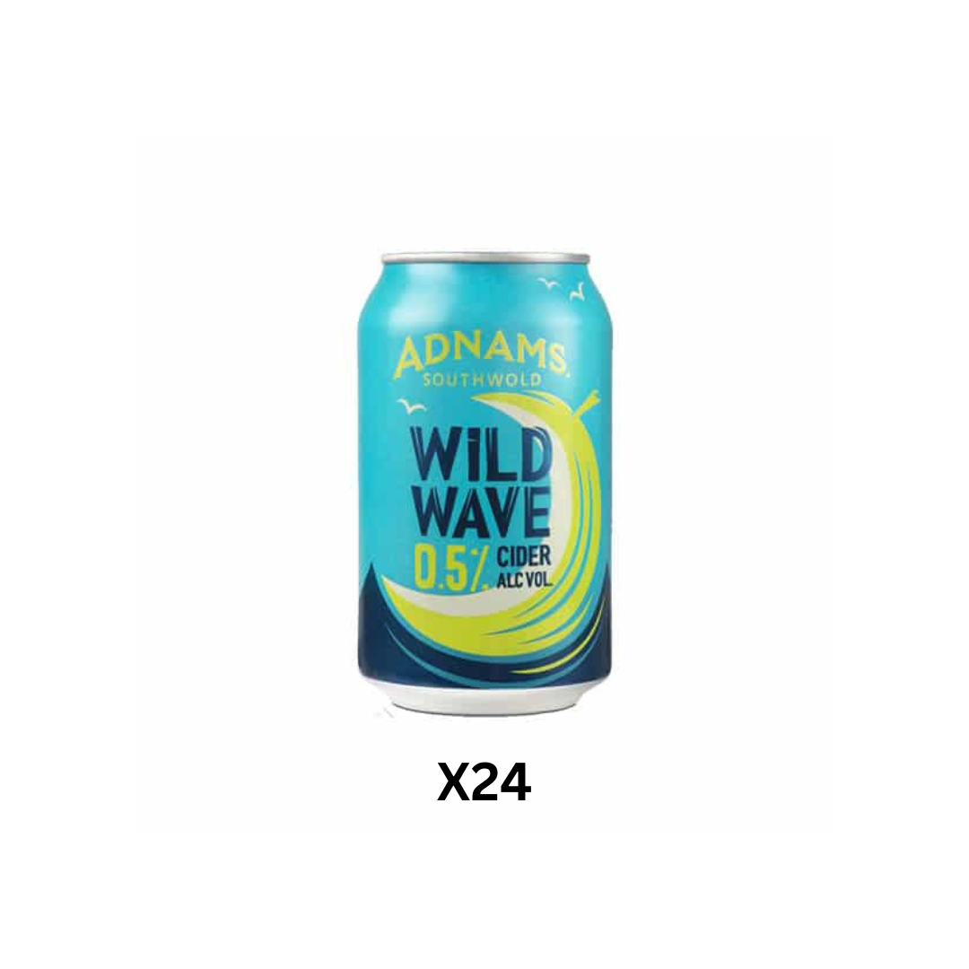 Adnams Wild Wave "Apple Frenzy" Low Alcohol Cider - 24 Can Pack
