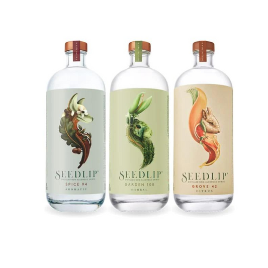 Seedlip Spice 94, Garden 108, & Grove Distilled Non Alcoholic Spirit 3 x 70cl