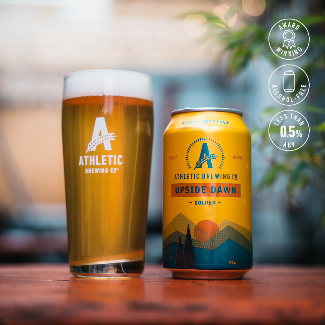 Athletic Brewing Upside Dawn Non Alcoholic Golden Ale – DryDrinker.com