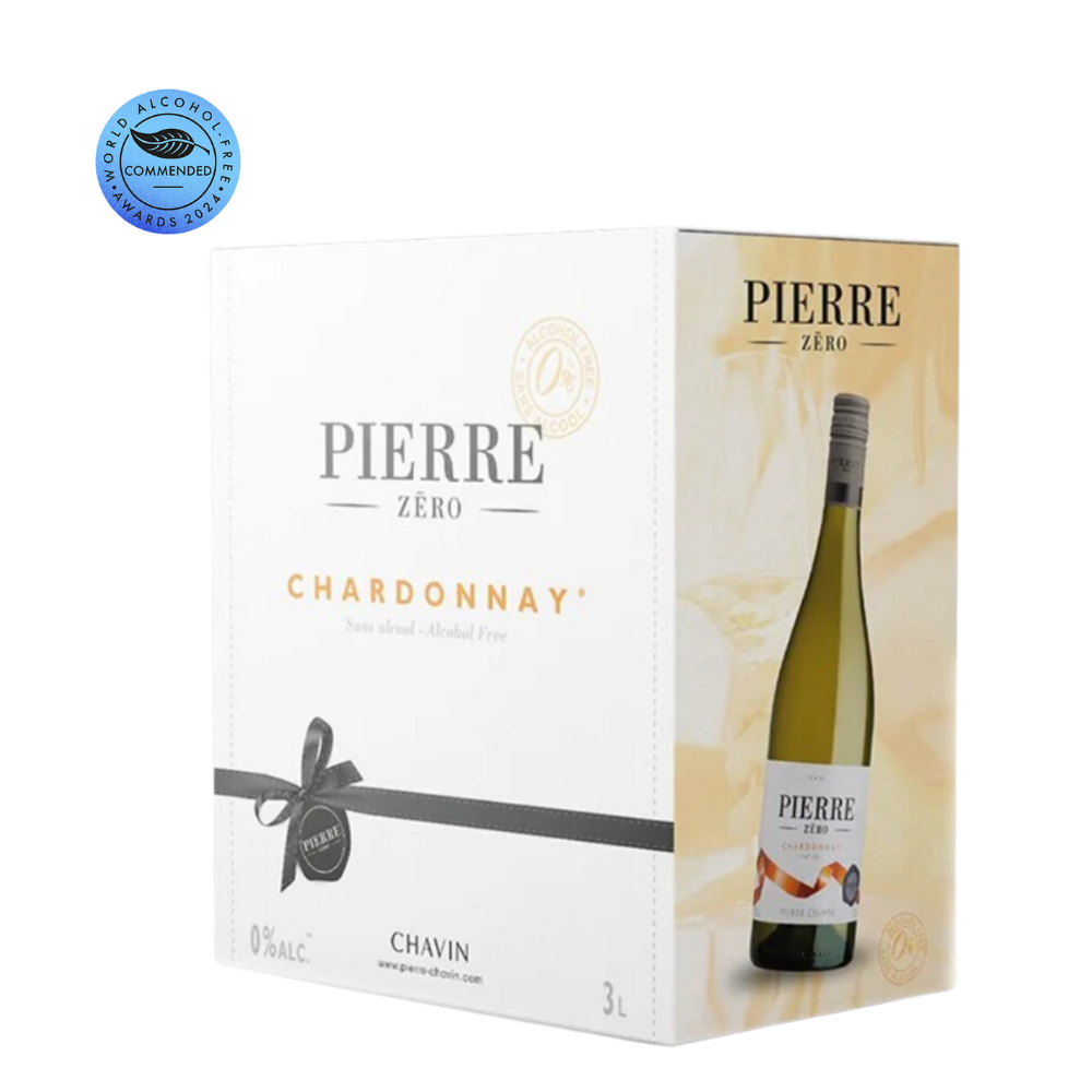 Pierre Zéro Alcohol Free Chardonnay Wine Box - Non-Alcoholic Boxed White Wine