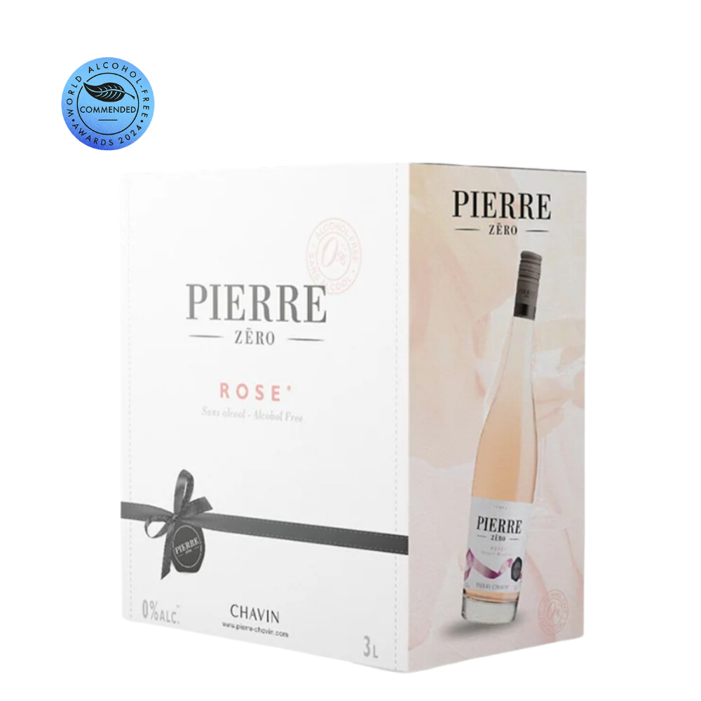 Pierre Zéro Alcohol Free Rosé Wine Box - Non-Alcoholic Boxed Rosé Wine