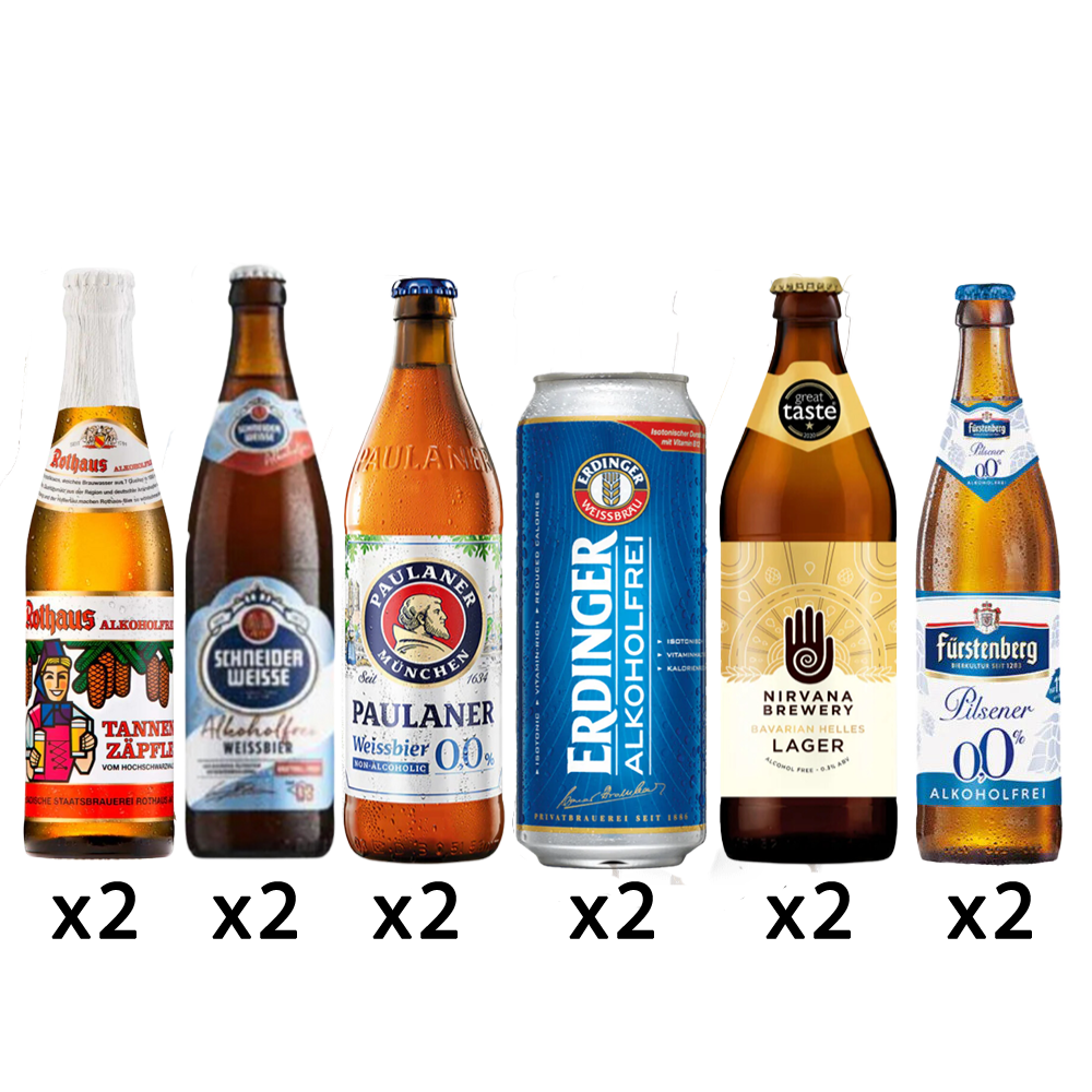 Dry Drinker Bavarian Bash: Non Alcoholic German Beer Bonanza (12 Drinks)