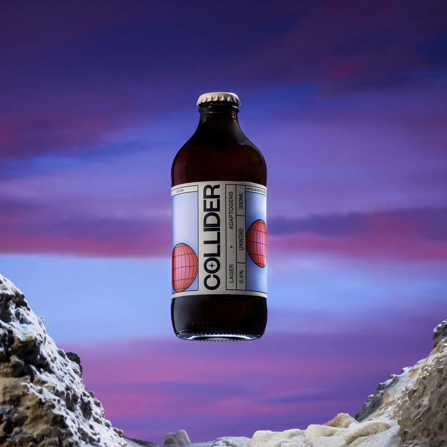 Collider Adaptogenic Lager - Alcohol Free Nootropic Beer [Bottle]
