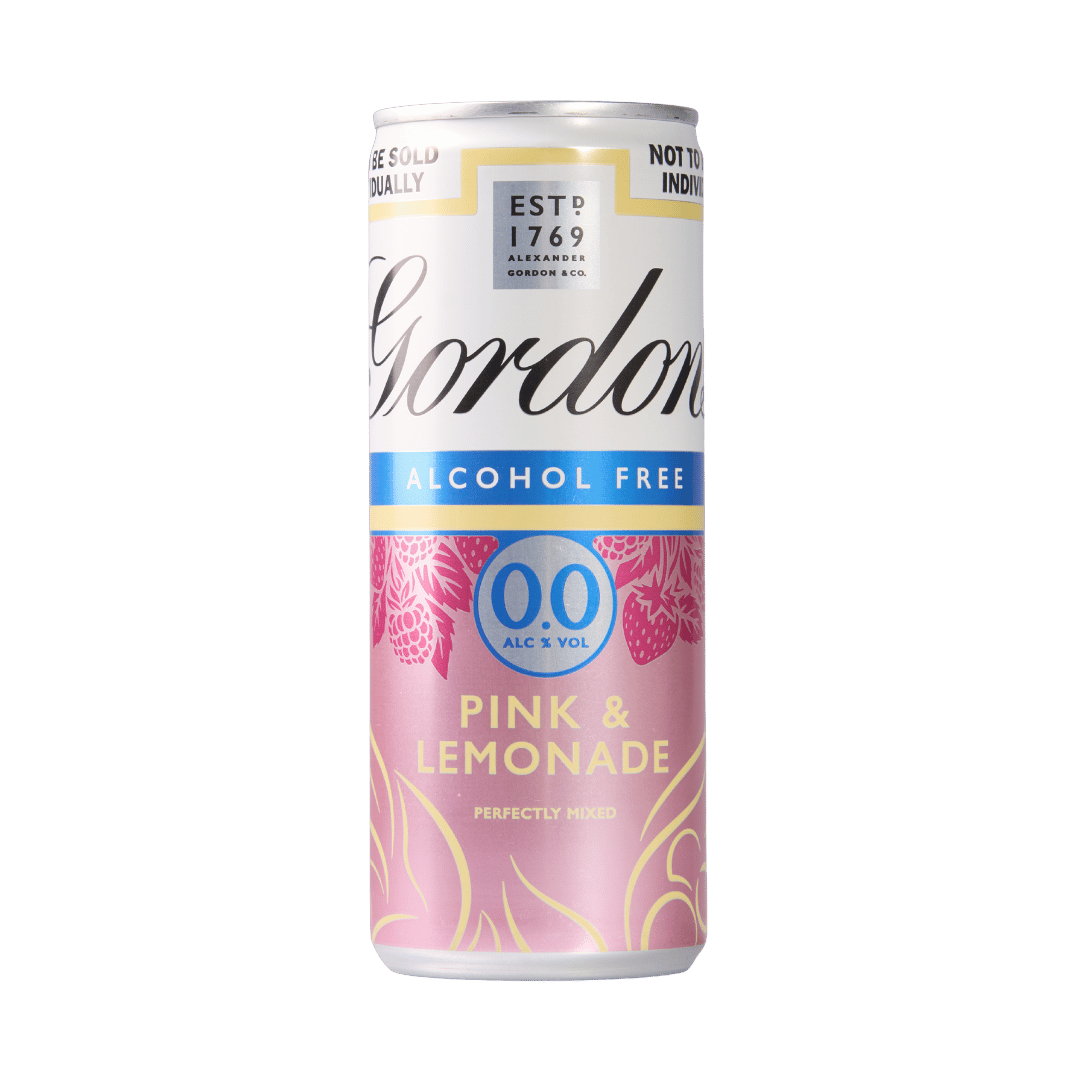 Gordon’s London Dry Alcohol Free Pink Gin and Lemonade