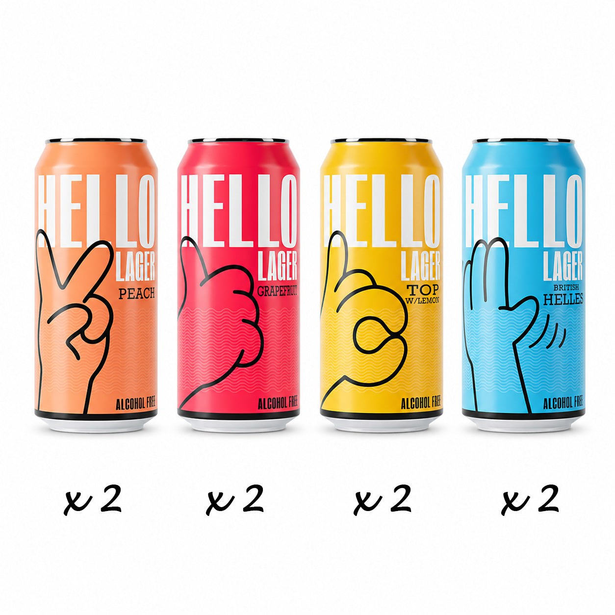 HELLO Non Alcoholic Helles Lager Mixed Case