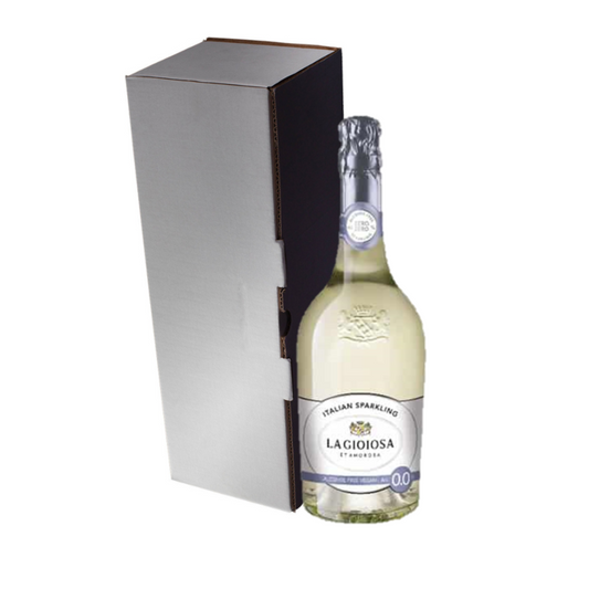 La Gioiosa - Italian Alcohol Free Sparkling White Wine - Prosecco alternative - includes Premium Gift Box