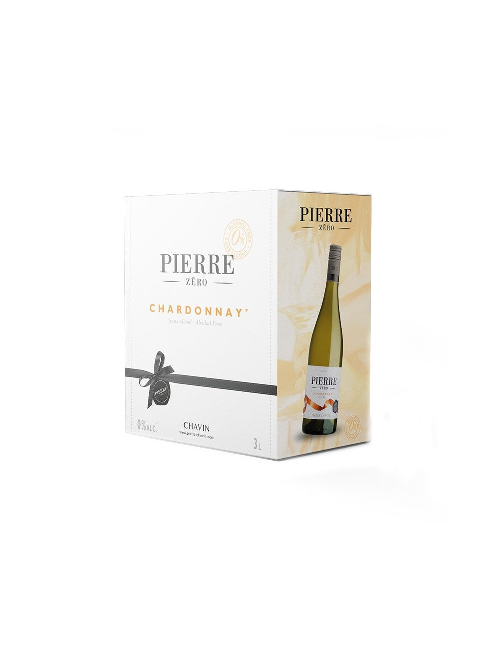 Pierre Zéro Alcohol Free Chardonnay Wine Box - Non-Alcoholic Boxed White Wine