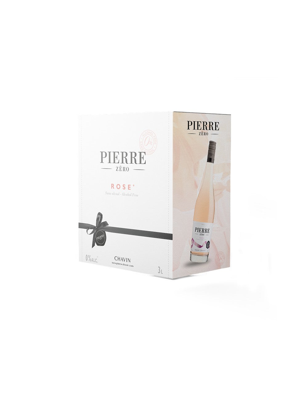 Pierre Zéro Alcohol Free Rosé Wine Box - Non-Alcoholic Boxed Rosé Wine