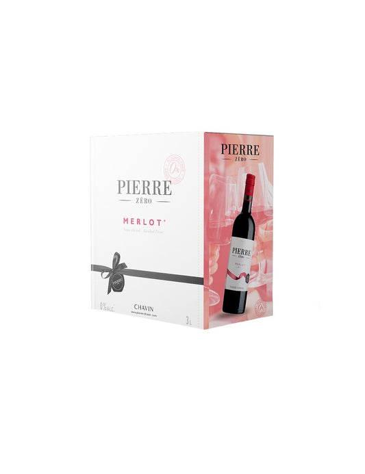 Pierre Zéro Alcohol Free Merlot Wine Box - Non-Alcoholic Boxed Red Wine