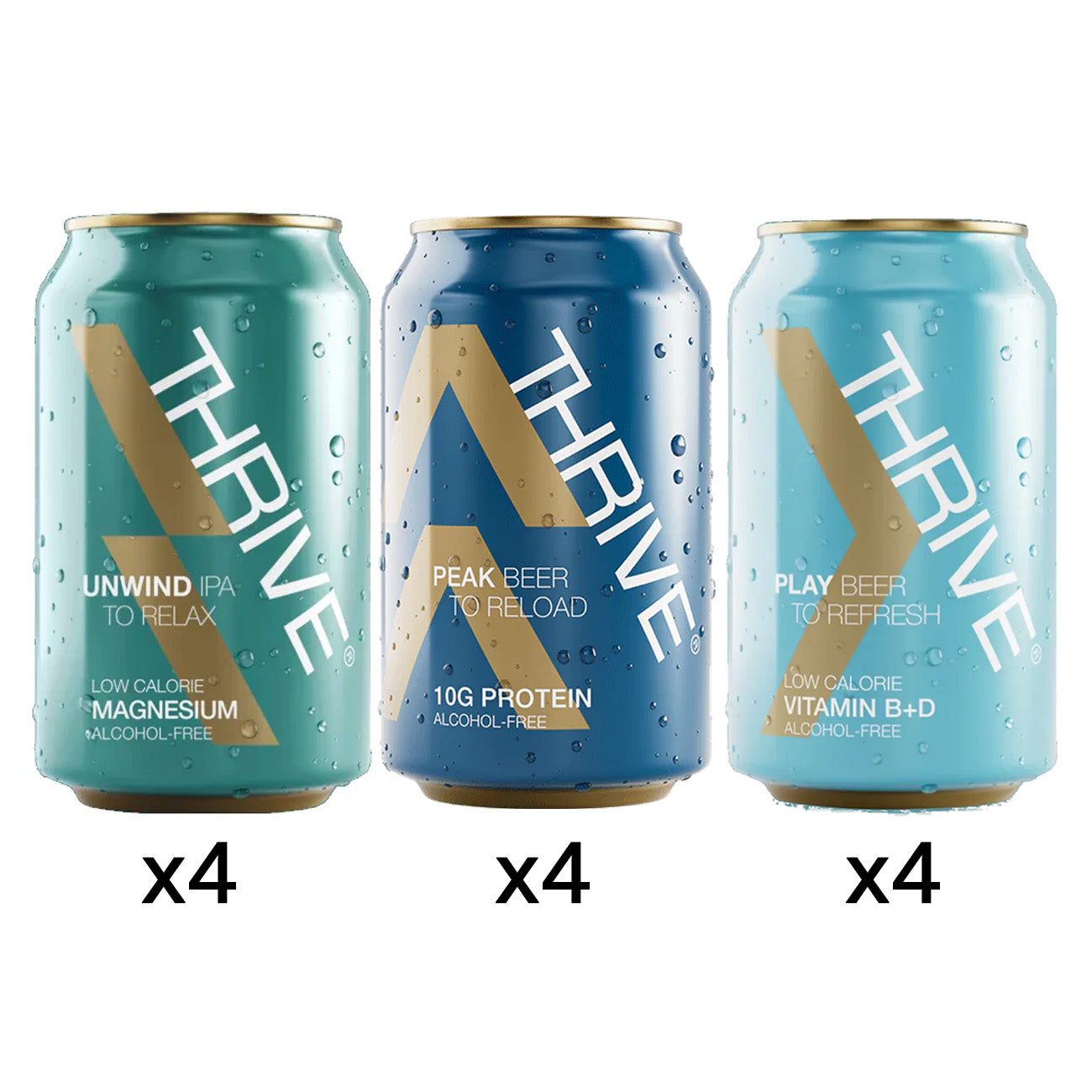 Thrive Mixed Case – Non Alcoholic Functional Beer 12 Pack