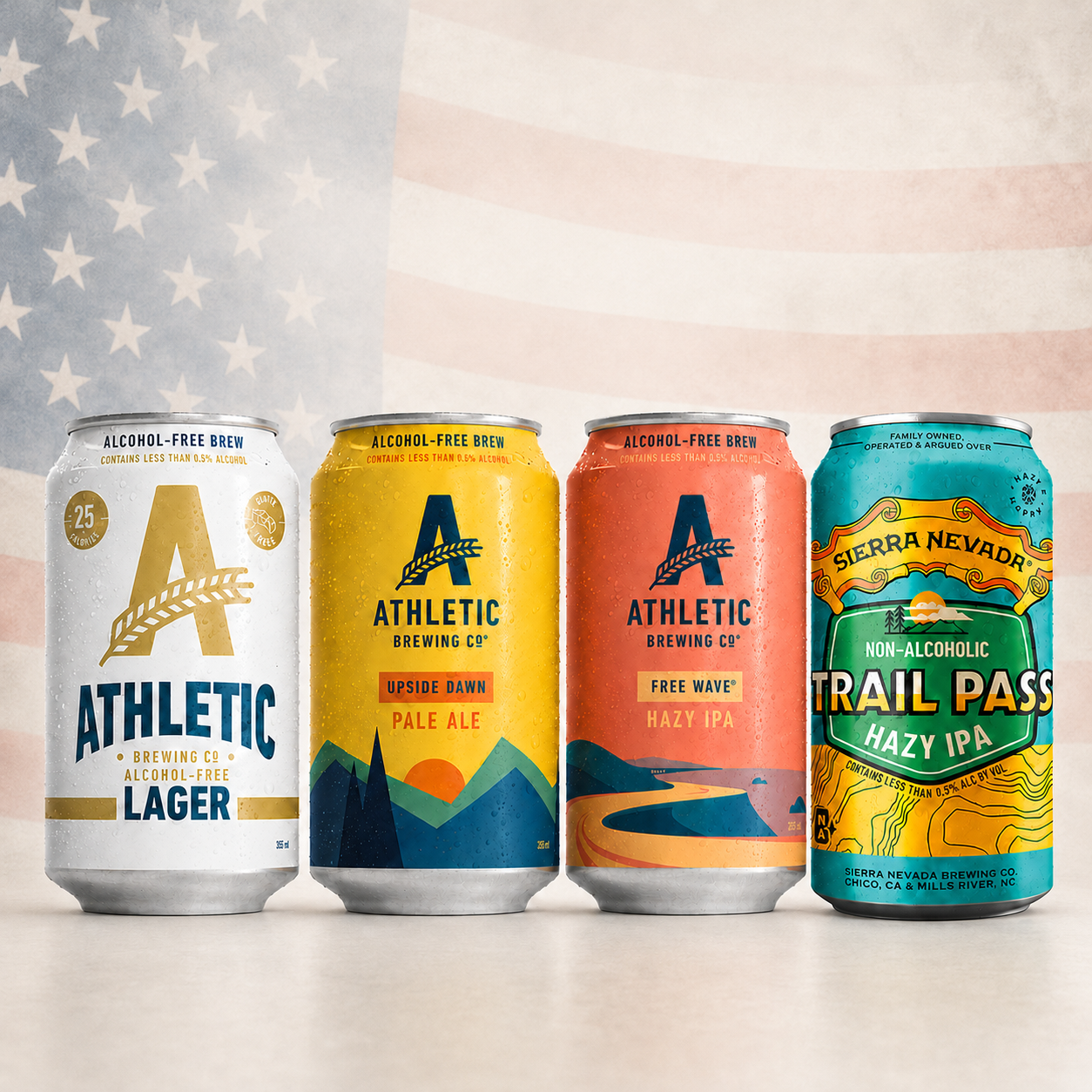 USA World Cup Craft Beer Match Pack 0.5% - Alcohol Free Beer Case