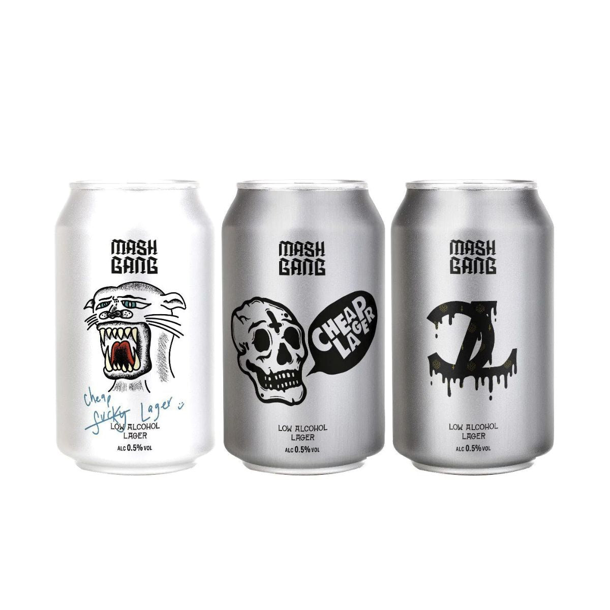 Mash Gang Cheap - Non Alcoholic Lager Cans