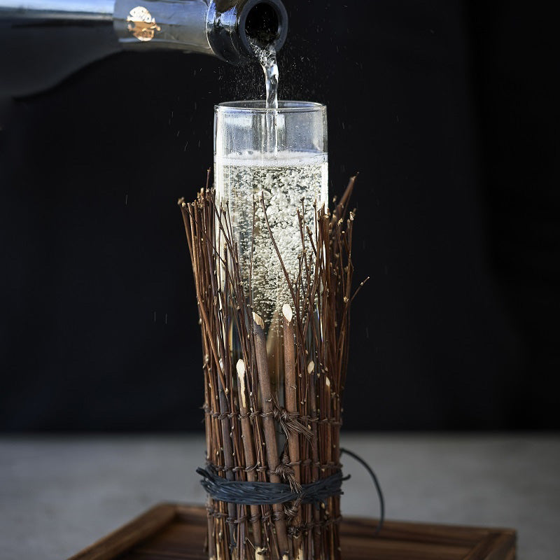 Oddbird Spumante being poured into glass